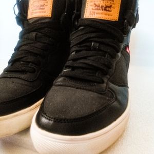 LEVI 501 SHOES SIZE 9 BLACK BROWN